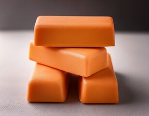 stacked pale orange oblong food bars