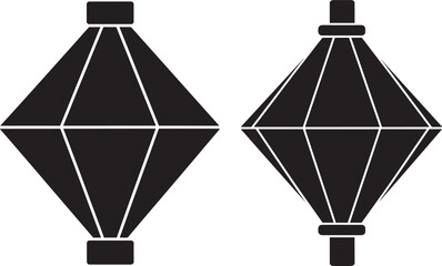 Diamond geometric shape silhouette facets gemstone