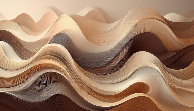 abstract wave forms in neutral tones