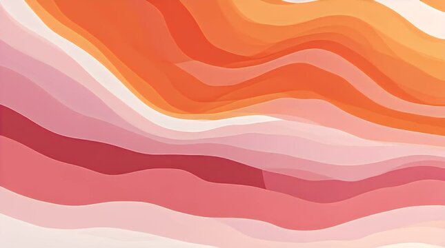 Wavy abstract background with layers of gradient colors from light pink to orange with a soft, flowing appearance
