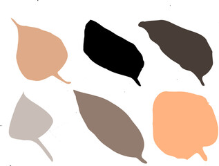 A modern minimalist botanical vector illustration featuring abstract leaves n organic shapes. Clean composition with soft neutral tones, perfect for wall art, posters, branding, contemporary interior