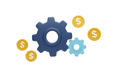 Gears and Dollar Coins