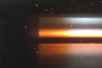 light leak overlay effect with scratch dust and motion blur orange light,retro film texture flare ray lens on black background.abstract background with red glowing light,grunge old film burn light