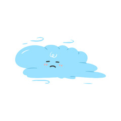 Sad Blue Cloud Illustration