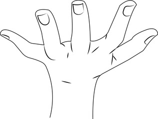 open hands spider men hand grips shut up hand © Vector studio