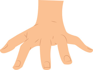 open hands spider men hand grips shut up hand © Vector studio