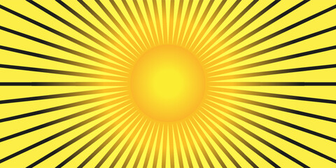 stripes image with light beams. yellow background - generated abstract wallpaper Illustration Format