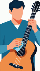 A person cleans a guitar with a cloth