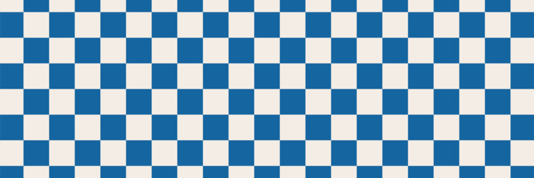 Seamless transparent pattern background. Blue and white square background. Checkerboard wallpaper blue and white. Vector illustration