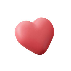 Fototapeta premium red heart on white background