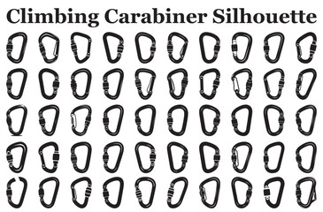 Climbing Carabiner Safety Silhouette