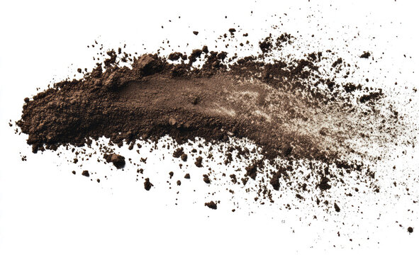 Dry soil  texture,  isolated on a transparent background.