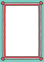 Minimalist black double line frame border for invitation