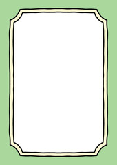 Minimalist black double line frame border for invitation