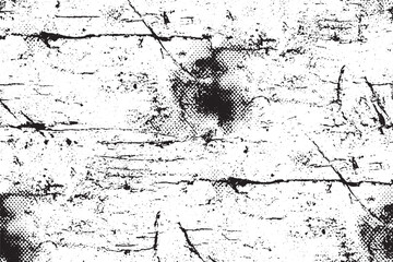 Black and White Grunge Concrete Texture with Halftone Distress