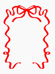 Hand drawn frame ribbon doodle collection