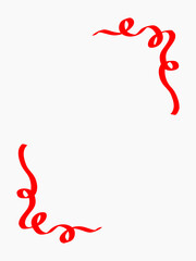 Hand drawn frame ribbon doodle collection