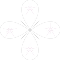 Obraz premium Vector Illustration of an Abstract Flower Isolated on White Background