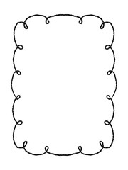 Hand drawn frame ribbon doodle collection