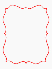 Hand drawn frame ribbon doodle collection