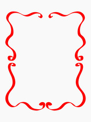 Hand drawn frame ribbon doodle collection