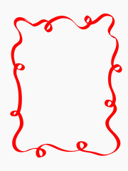 Hand drawn frame ribbon doodle collection