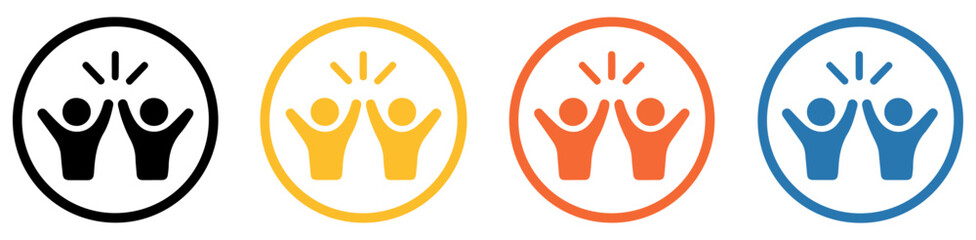 high five hand gesture icon