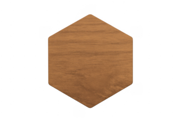 Wooden hexagon blank signage frame with texture