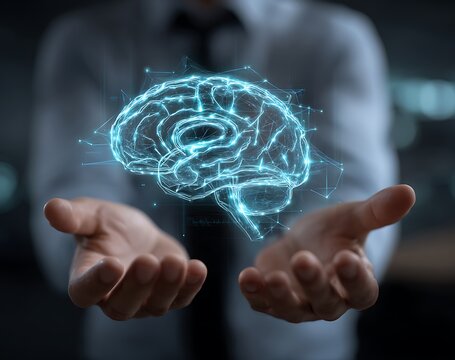 Artificial intelligence concept with digital brain, web network, and information technology system, symbolizing innovation, machine learning, and smart data intelligence. - Powered by Adobe