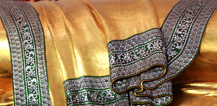 Chauk htat gyi reclining buddha (sweet eye buddha), Yangon, Myanmar