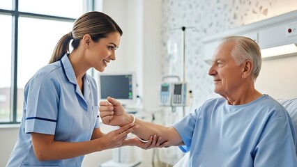 Obraz premium doctor talking to patient