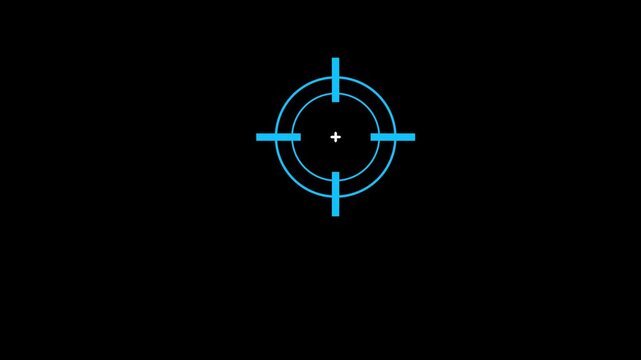 Animated of target icon with crosshair design symbolizes precision, accuracy, and focus in digital interfaces.