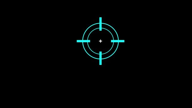 Animated of target icon with crosshair design symbolizes precision, accuracy, and focus in digital interfaces.