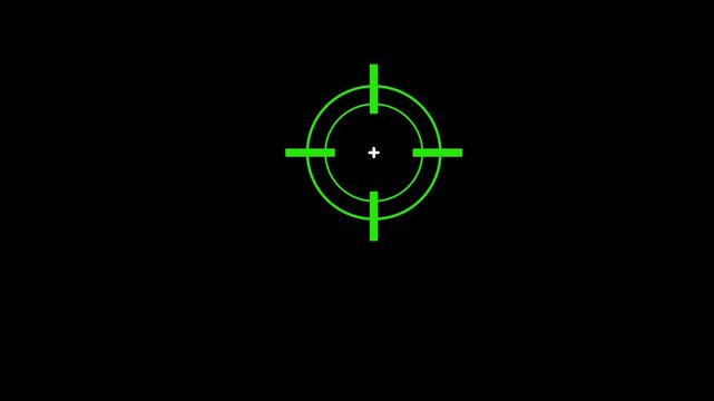 Animated of target icon with crosshair design symbolizes precision, accuracy, and focus in digital interfaces.