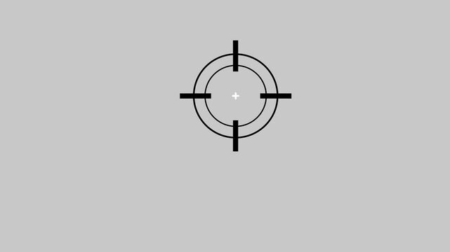 Animated of target icon with crosshair design symbolizes precision, accuracy, and focus in digital interfaces.