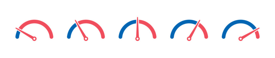 Five-step semi-circular dial concept. Dial concept for the worlds of business, education, sports, and technology