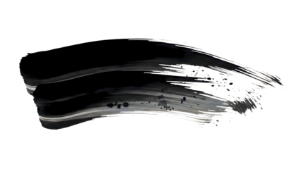 Dynamic black and white brush stroke