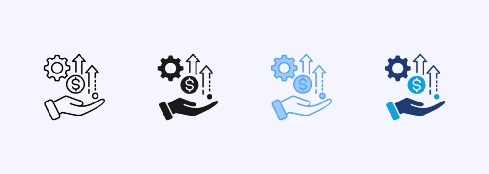 Monetization Icon Multiple Style