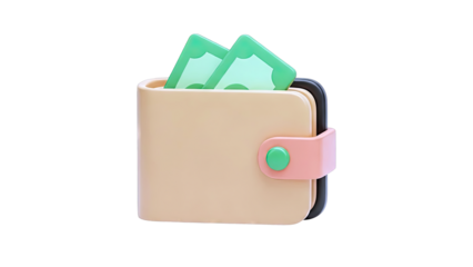 3D Wallet with Cash