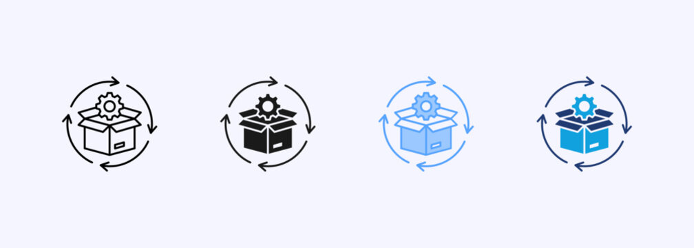 Product Lifecycle Icon Multiple Style