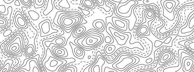 abstract pattern of contour lines. These lines imitate topographic maps.