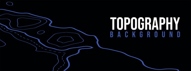 stylish background design on the theme of topography, Wikonan in dark tones (black background) with bright black lines that represent topographic contours