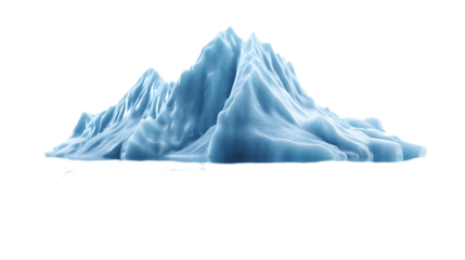 An iceberg isolated on white and transparent background