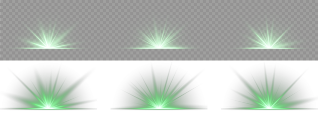Vector illustration png starlight sparkle with brilliant glow holiday magic burst illuminated lens vibrant beam dust shining. Abstract glowing green vertical lighting lines. Luxurious design style.