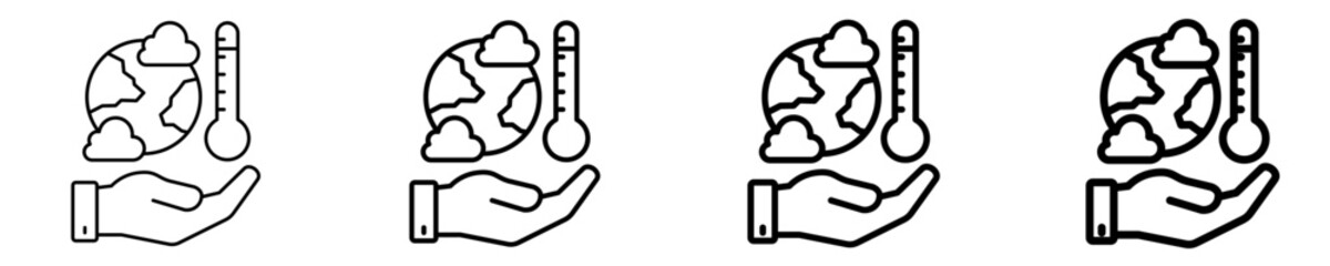 Climate Change Icon Set Different Style Collection
