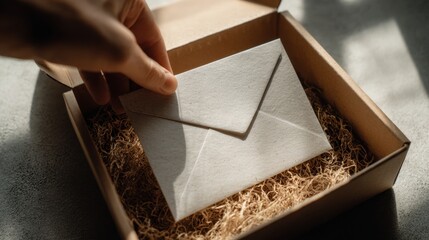 Elegant gift box with invitation envelope for special occasion,Universal Letter Writing Week