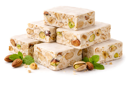 Torrone Morbido, soft Italian nougat with nuts 
