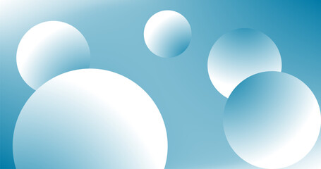 Cerulean Blue Gradient Abstract background with white Bubbles for Copy Space