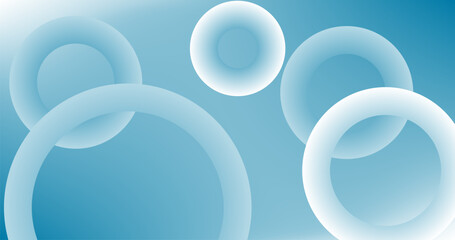 Abstract Cerulean blue background with circles for wallpaper web page background banners Copy Space