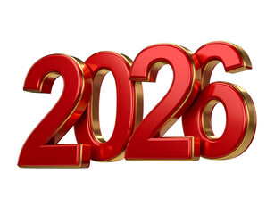 2026 number design isolated on transparent background isolated on transparent background